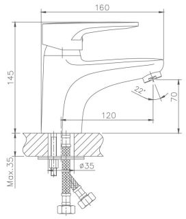 Смеситель для раковины Haiba HB1068 хром